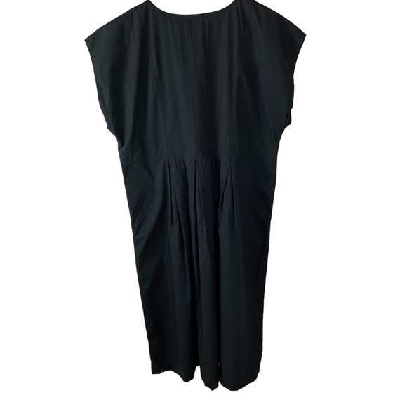 Madewell Poplin Button-Front Midi Dress Black Size XL - Picture 6 of 6